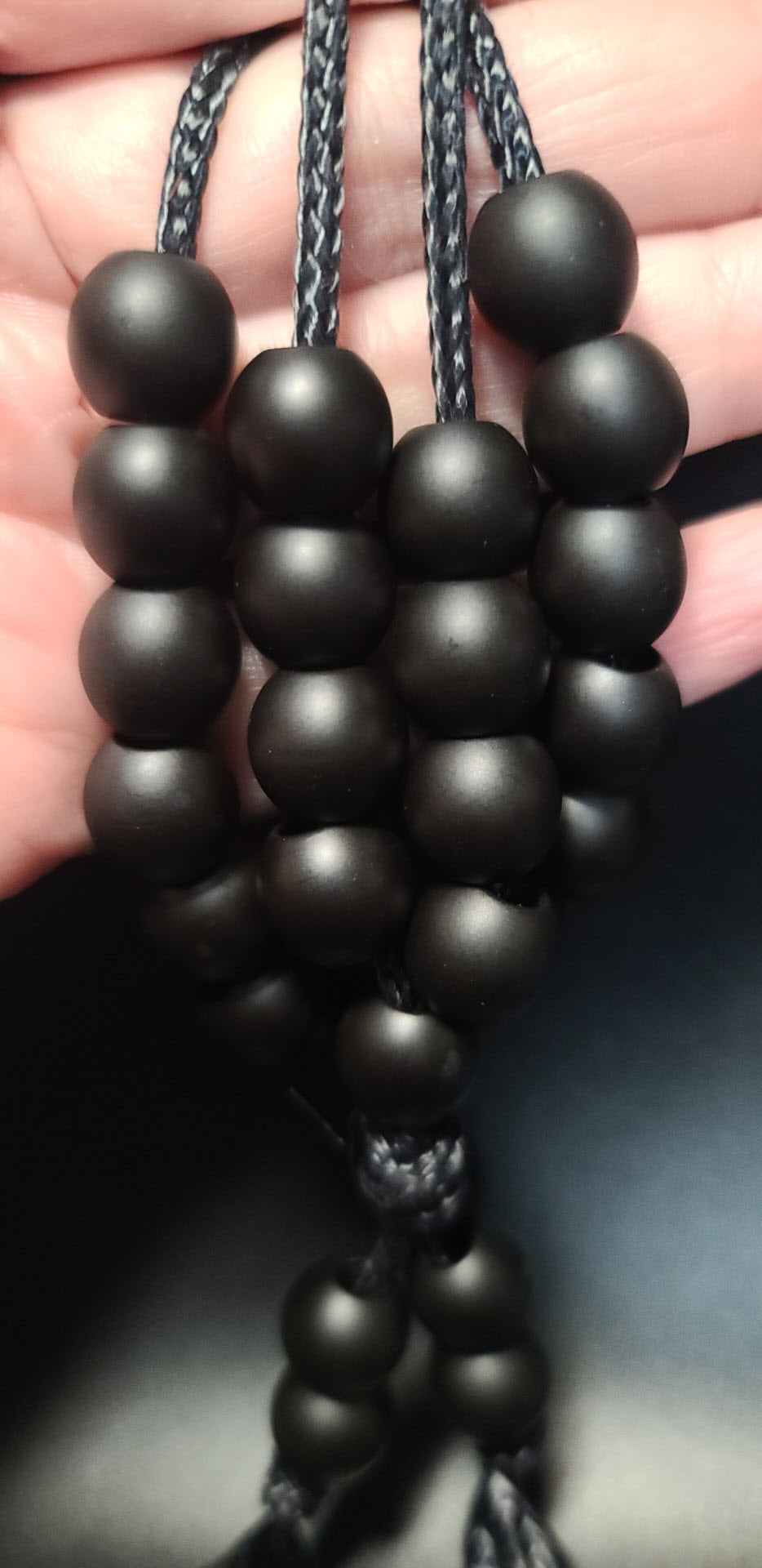 Black Stainless Steel Komboloi - Greek Worry Beads