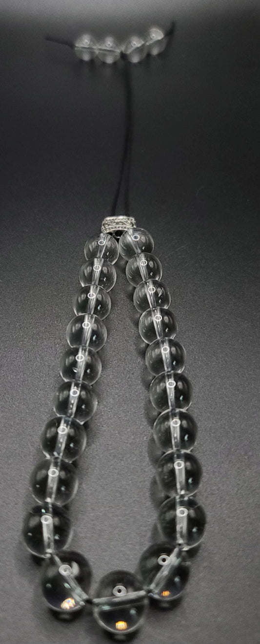 Clear Quartz Komboloi - Greek Worry Beads