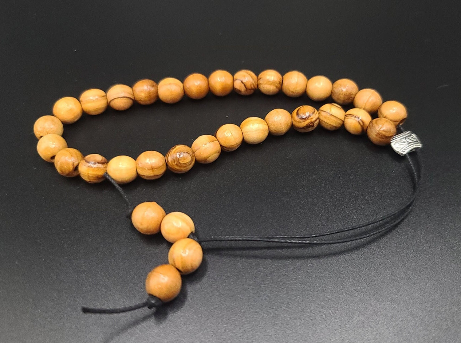 Dark Color Olive Wood Komboloi - Greek Worry Beads