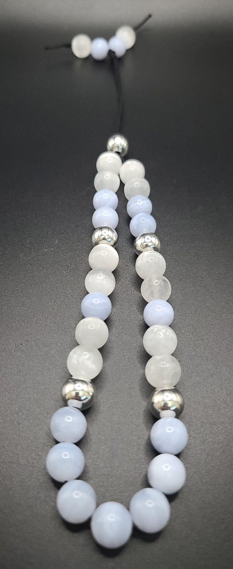 Selenite & Blue Lace Agate Komboloi - Greek Worry Beads