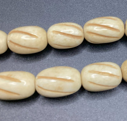 Etched Oval Bone Komboloi - Greek Worry Beads