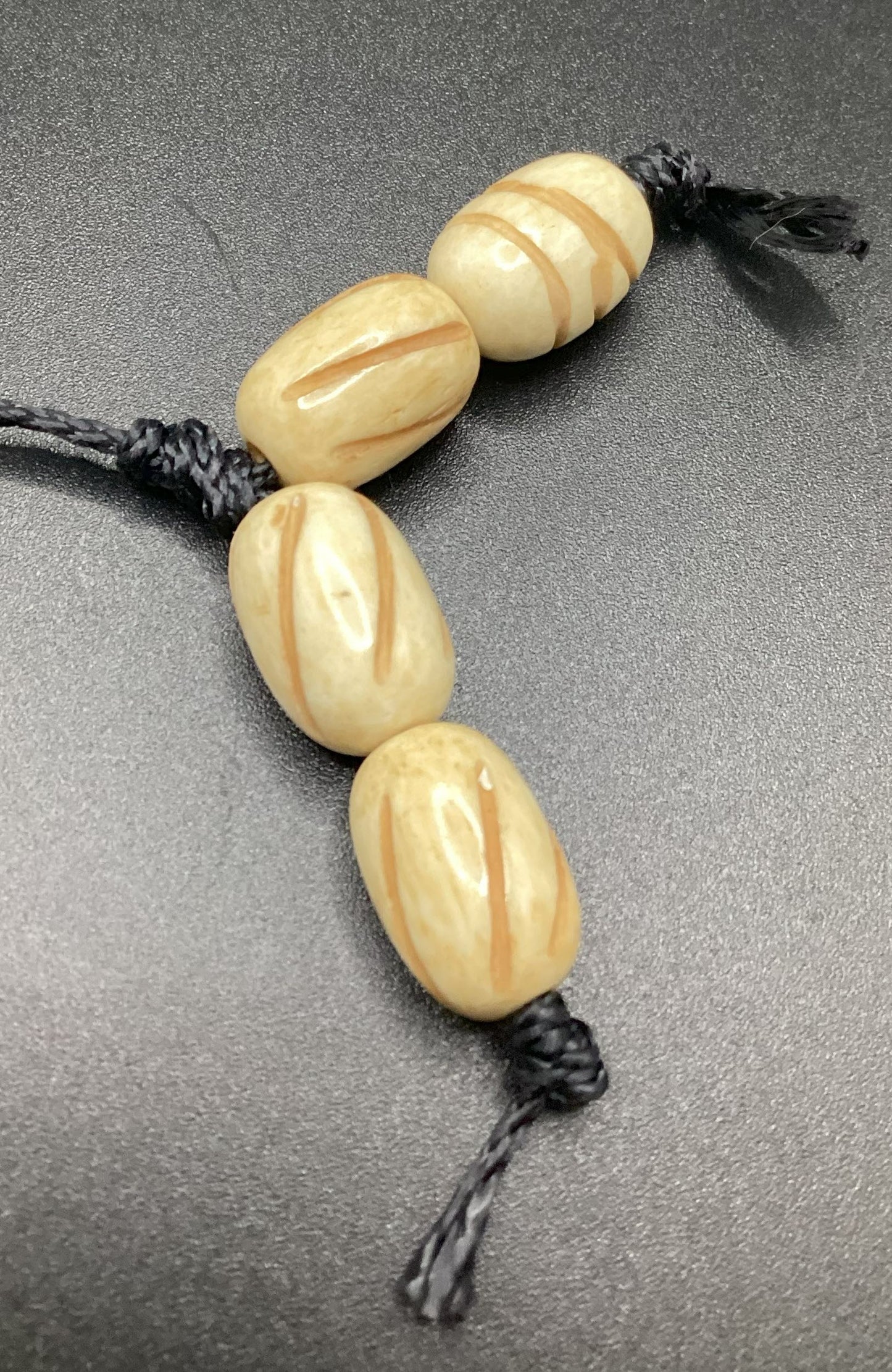 Etched Oval Bone Komboloi - Greek Worry Beads
