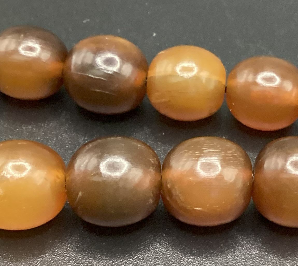 Amber Color Horn Greek Komboloi - Greek Worry Beads