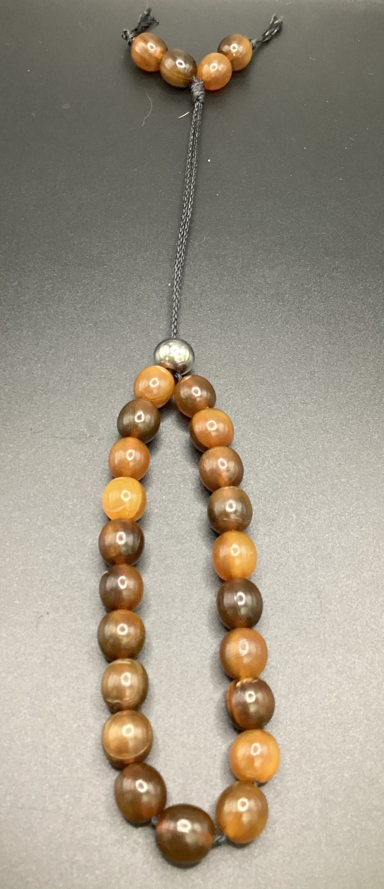 Amber Color Horn Greek Komboloi - Greek Worry Beads