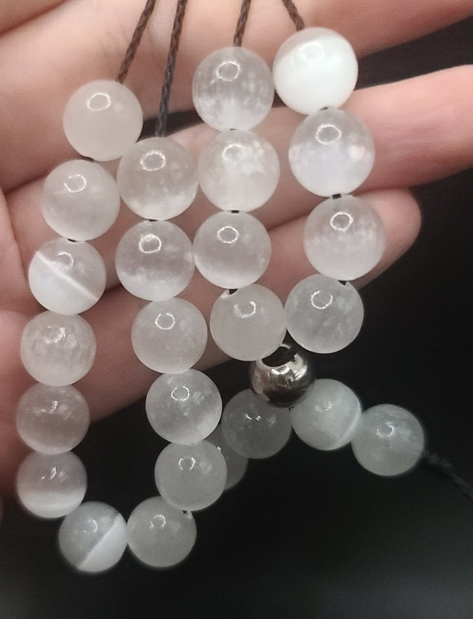 Selenite Komboloi - Greek Worry Beads