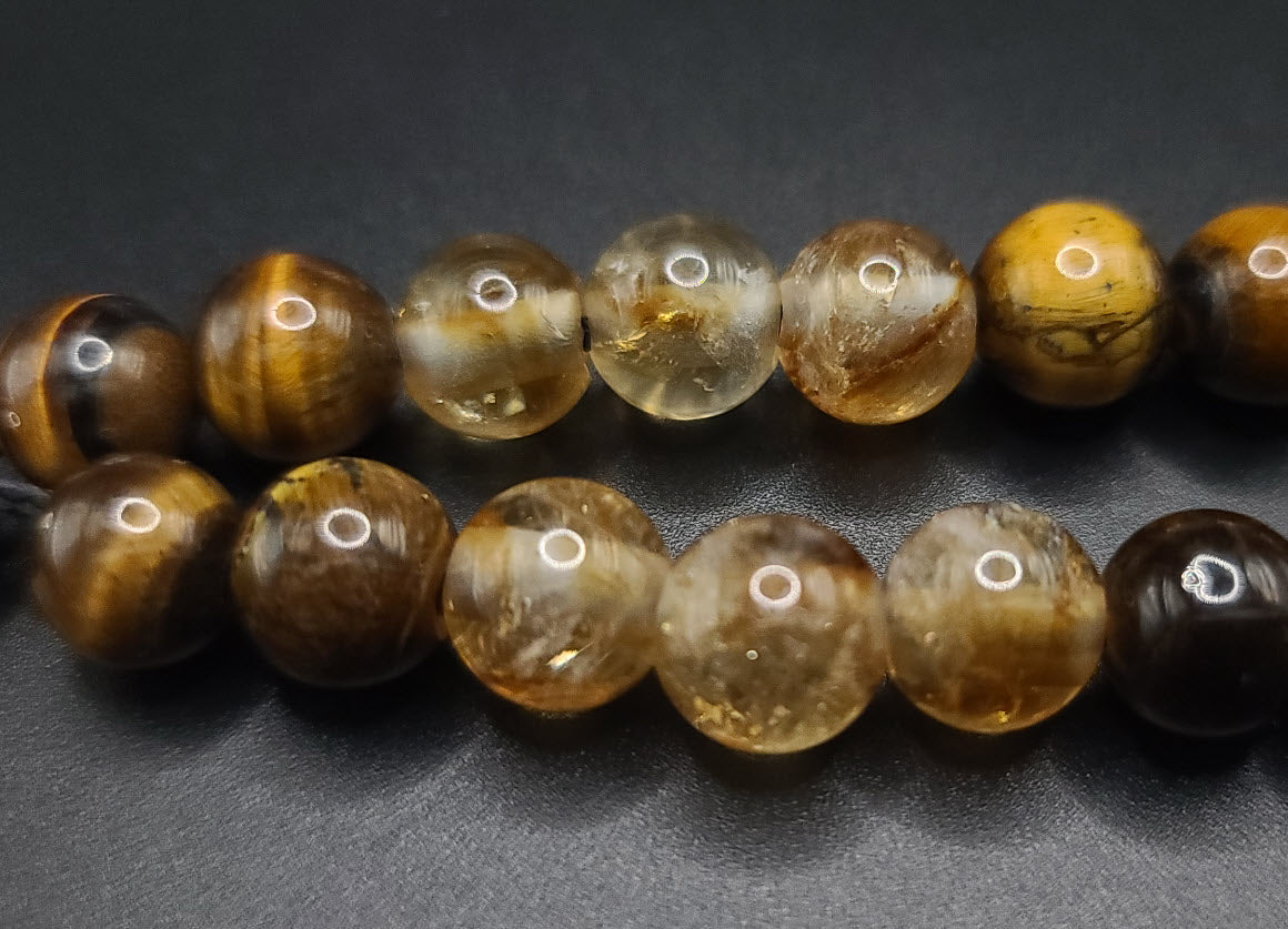Tiger Eye & Citrine Komboloi - Greek Worry Beads