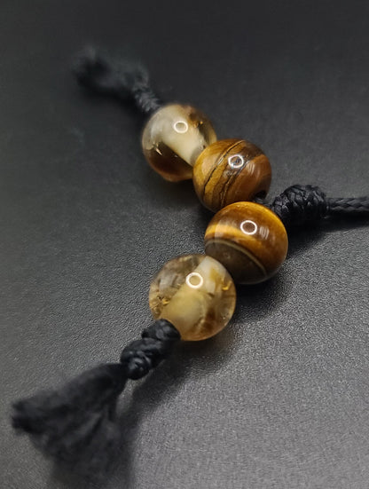Tiger Eye & Citrine Komboloi - Greek Worry Beads