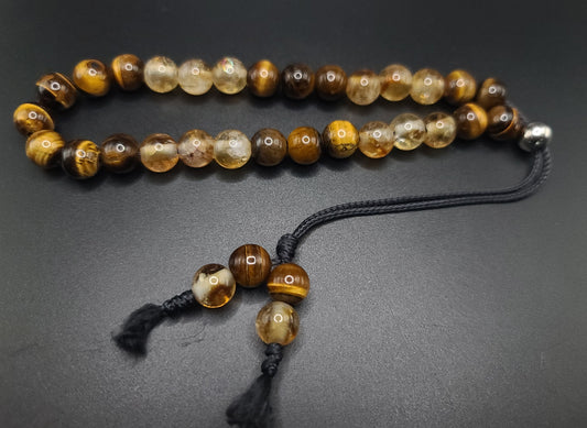 Tiger Eye & Citrine Komboloi - Greek Worry Beads