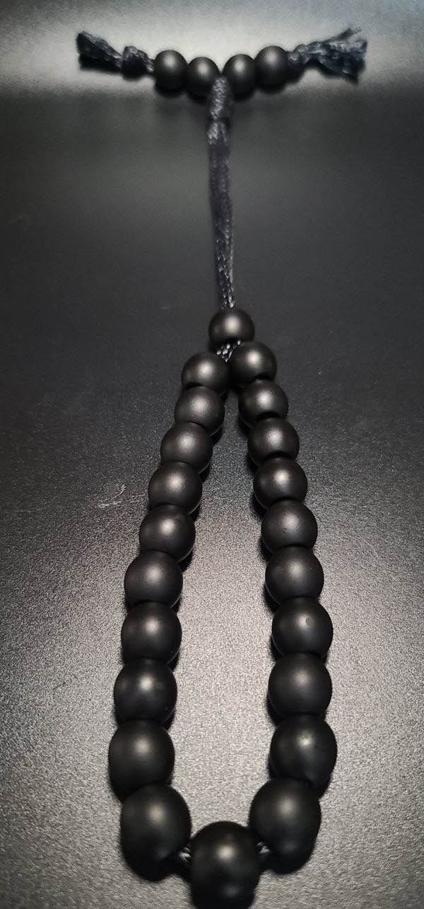 Black Stainless Steel Komboloi - Greek Worry Beads