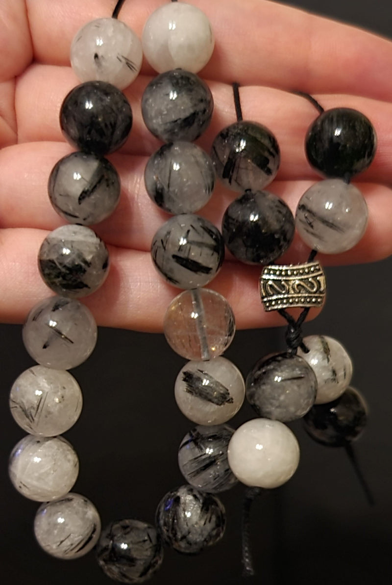 Tourmalinated Quartz Komboloi - Greek Worry Beads