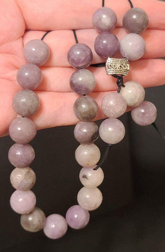 Lepidolite (Lilac Stone) Komboloi - Greek Worry Beads