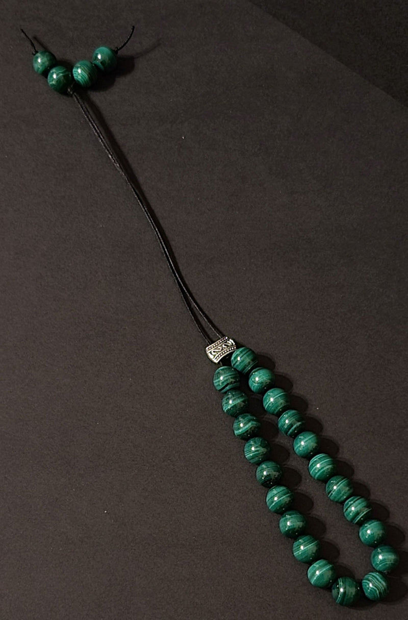 Malachite Komboloi - Greek Worry Beads