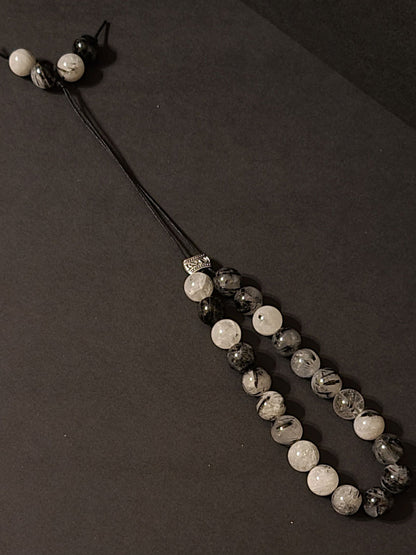 Tourmalinated Quartz Komboloi - Greek Worry Beads