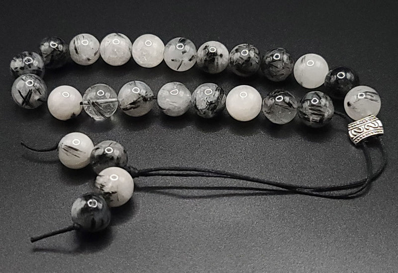 Tourmalinated Quartz Komboloi - Greek Worry Beads