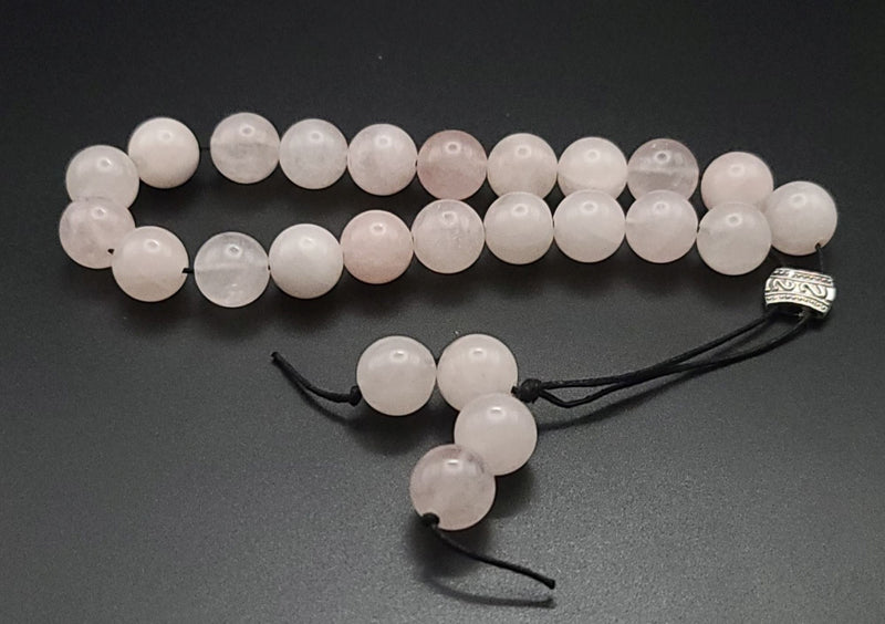 Rose Quartz Komboloi - Greek Worry Beads