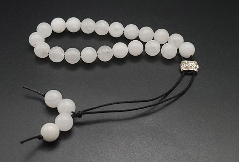 Snow Quartz Komboloi - Greek Worry Beads