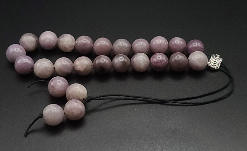 Lepidolite (Lilac Stone) Komboloi - Greek Worry Beads