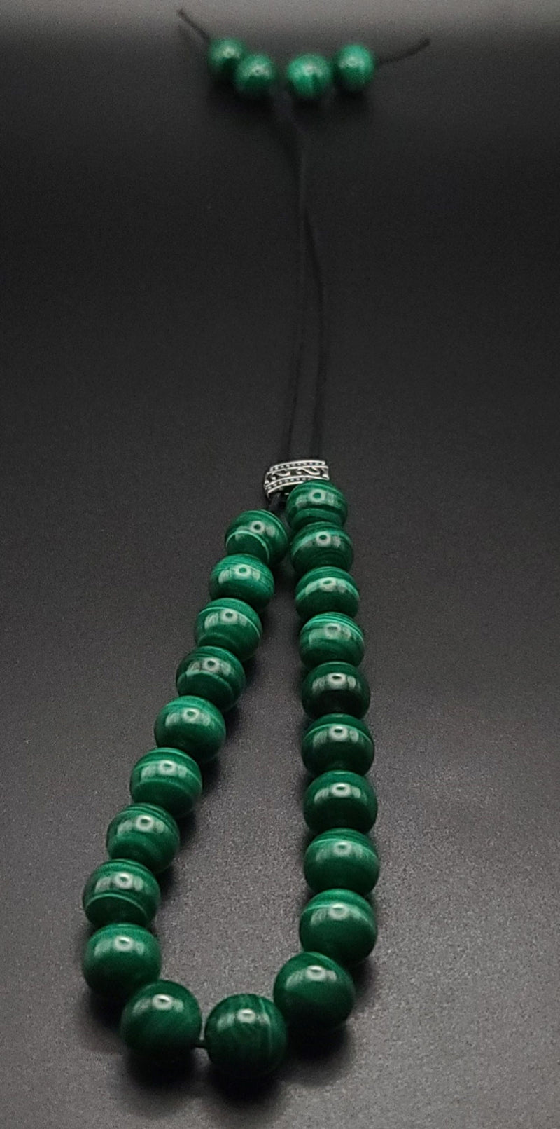 Malachite Komboloi - Greek Worry Beads