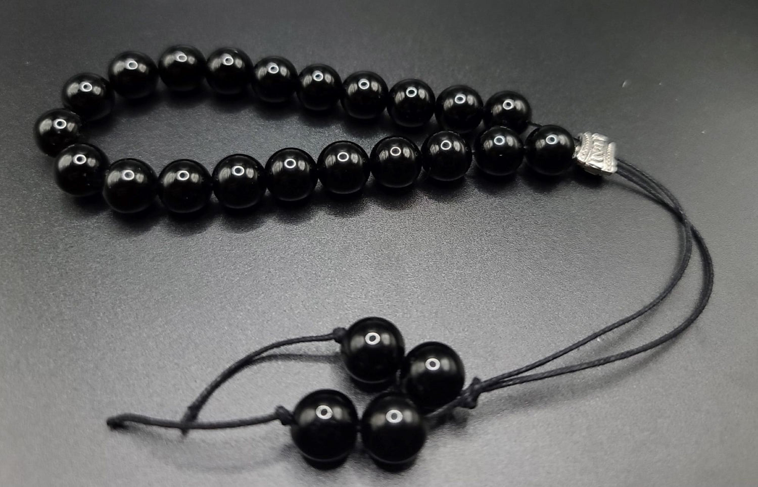 Black Obsidian Komboloi - Greek Worry Beads