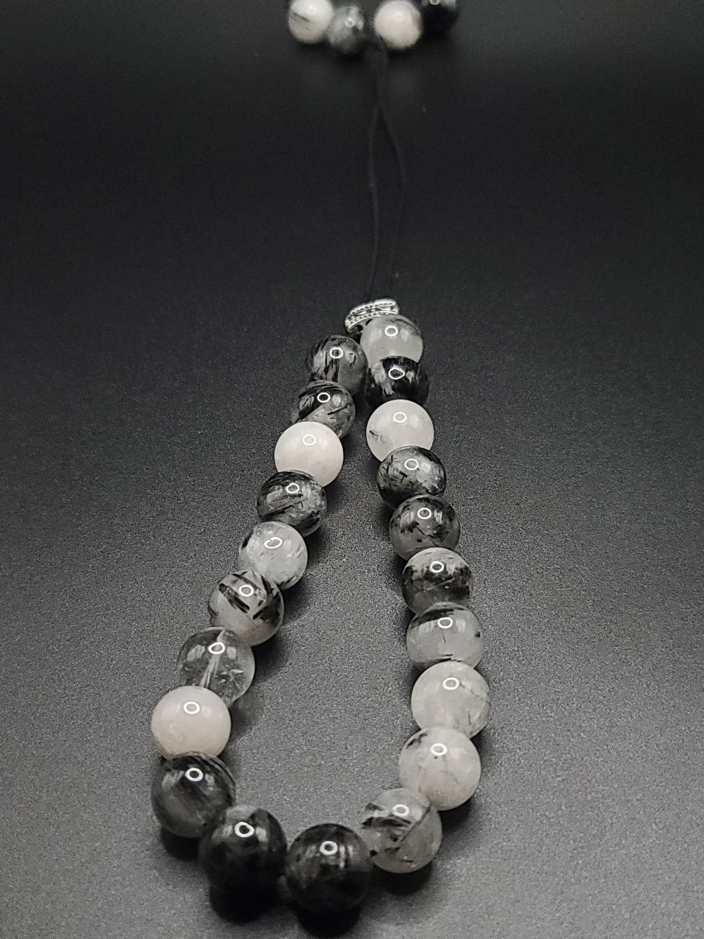 Tourmalinated Quartz Komboloi - Greek Worry Beads