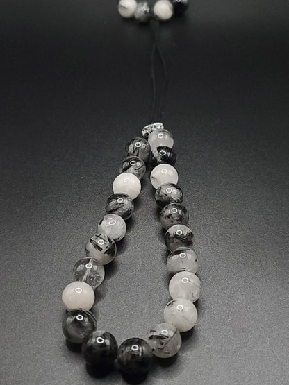 Tourmalinated Quartz Komboloi - Greek Worry Beads