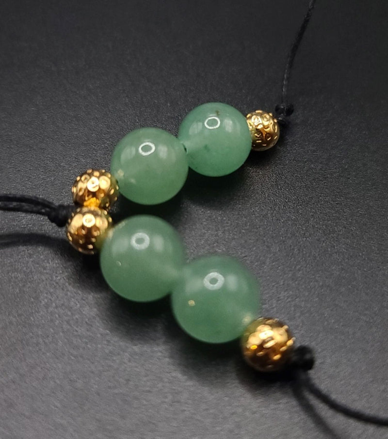 Aventurine and Gold Filigree Komboloi - Greek Worry Beads