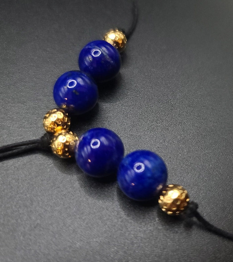 Lapis Lazuli and Gold Filigree Komboloi - Greek Worry Beads