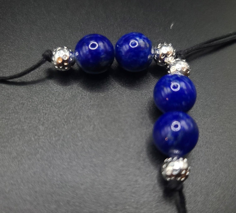 Lapis Lazuli and Silver Filigree Komboloi - Greek Worry Beads