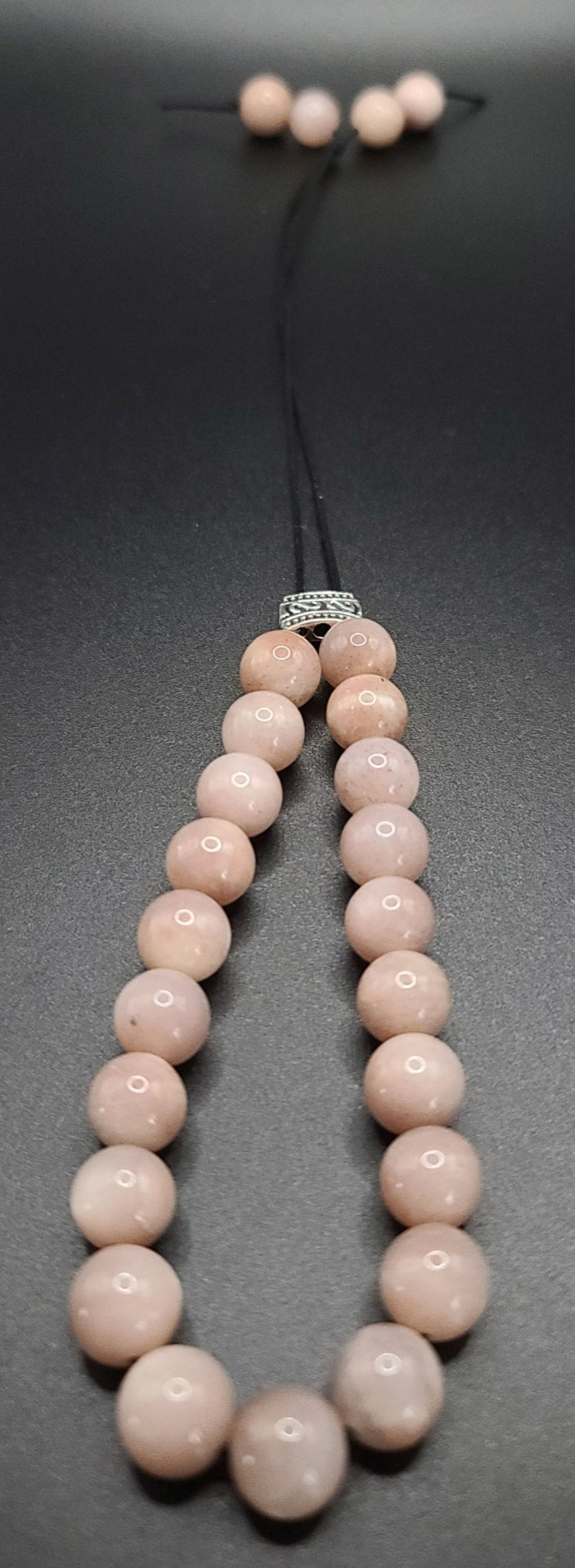 Pink Moonstone Komboloi - Greek Worry Beads