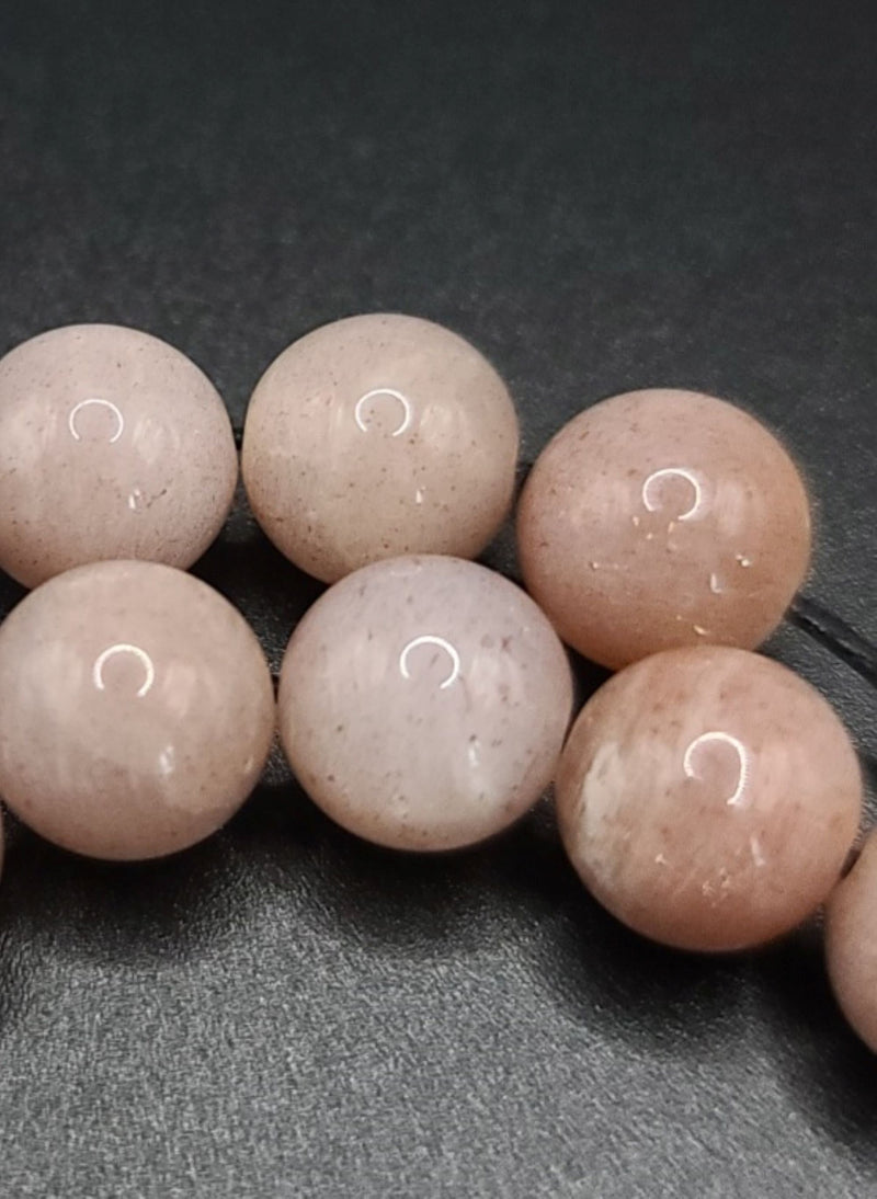 Pink Moonstone Komboloi - Greek Worry Beads