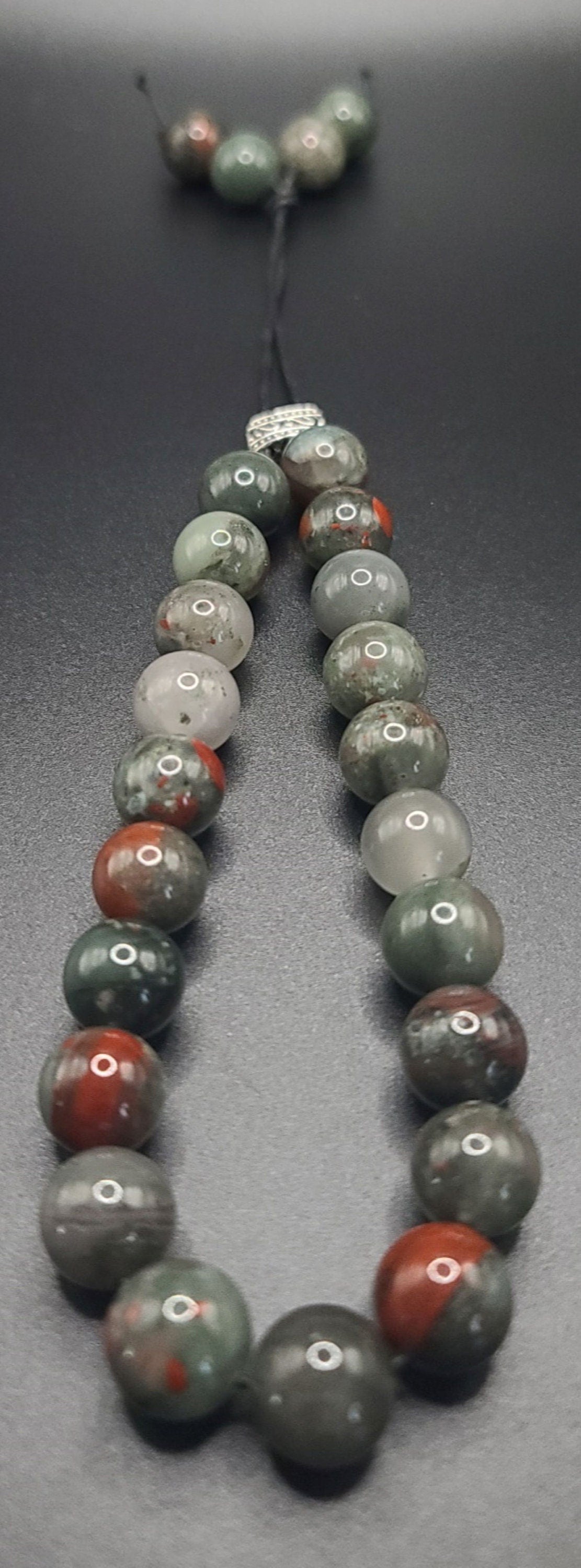 African Bloodstone  (Round) Komboloi - Greek Worry Beads