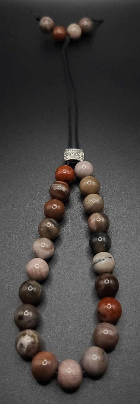 Petrified Wood Komboloi - Greek Worry Beads