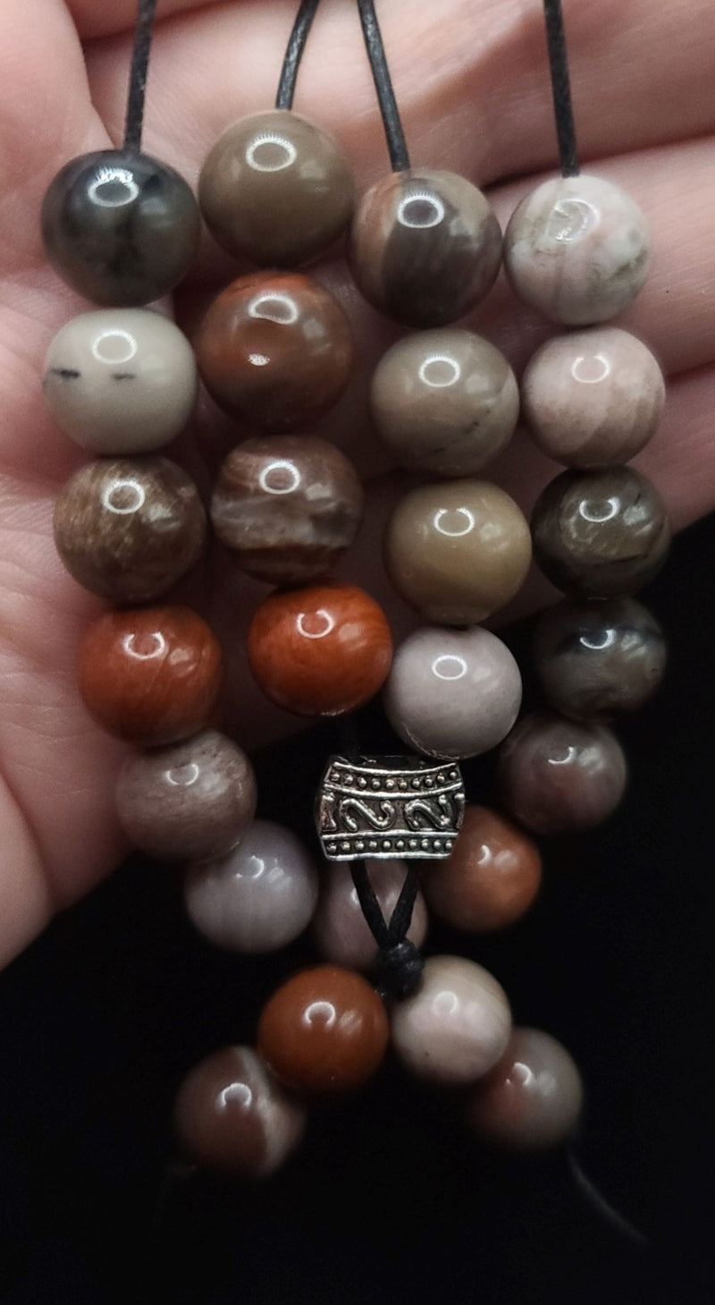 Petrified Wood Komboloi - Greek Worry Beads