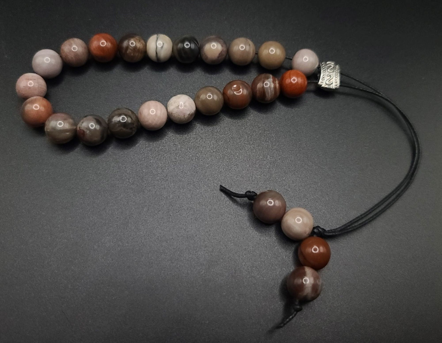 Petrified Wood Komboloi - Greek Worry Beads