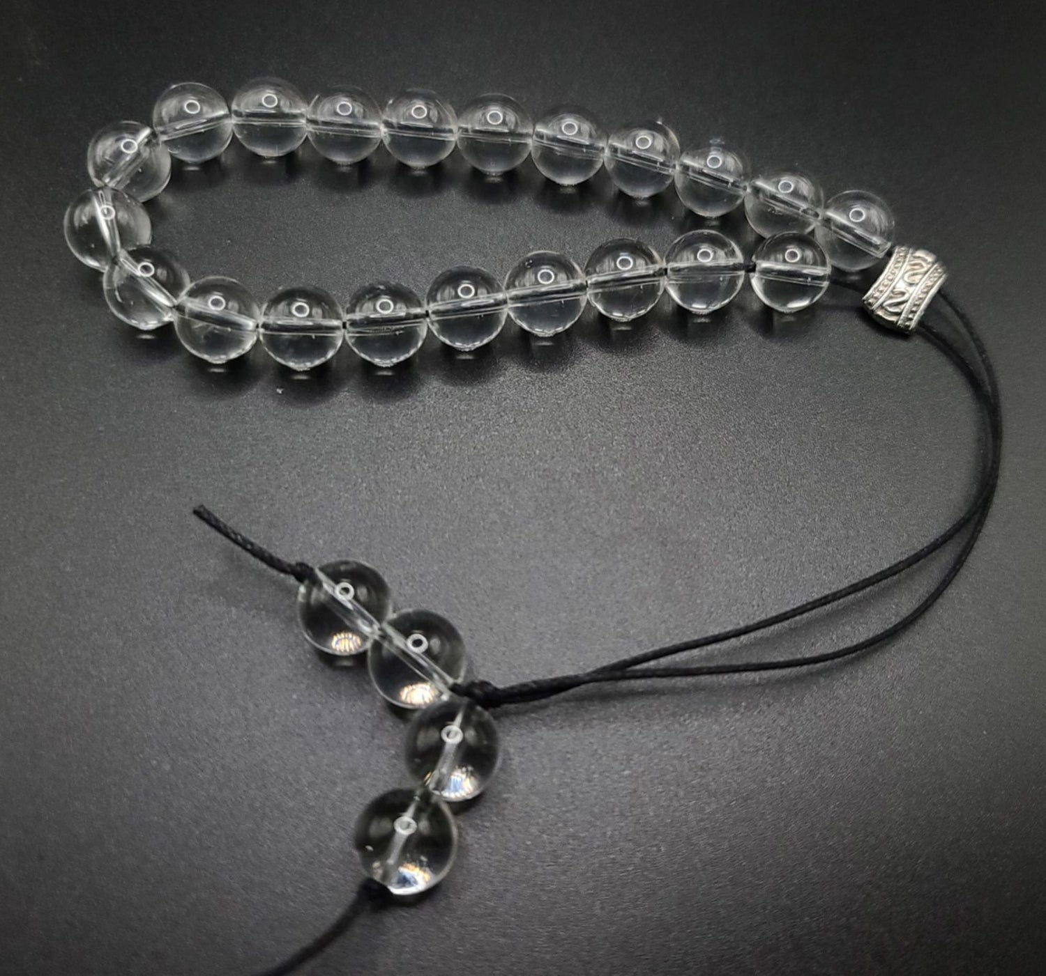 Clear Quartz Komboloi - Greek Worry Beads