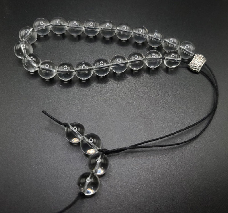 Clear Quartz Komboloi - Greek Worry Beads