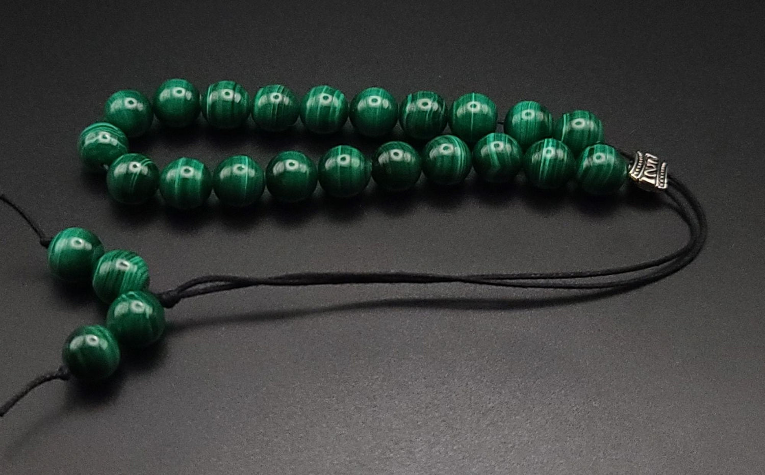 Malachite Komboloi - Greek Worry Beads