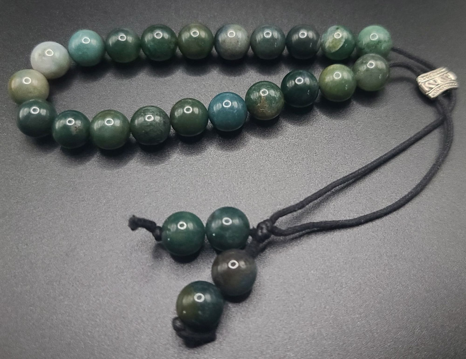 Moss Agate Komboloi - Greek Worry Beads