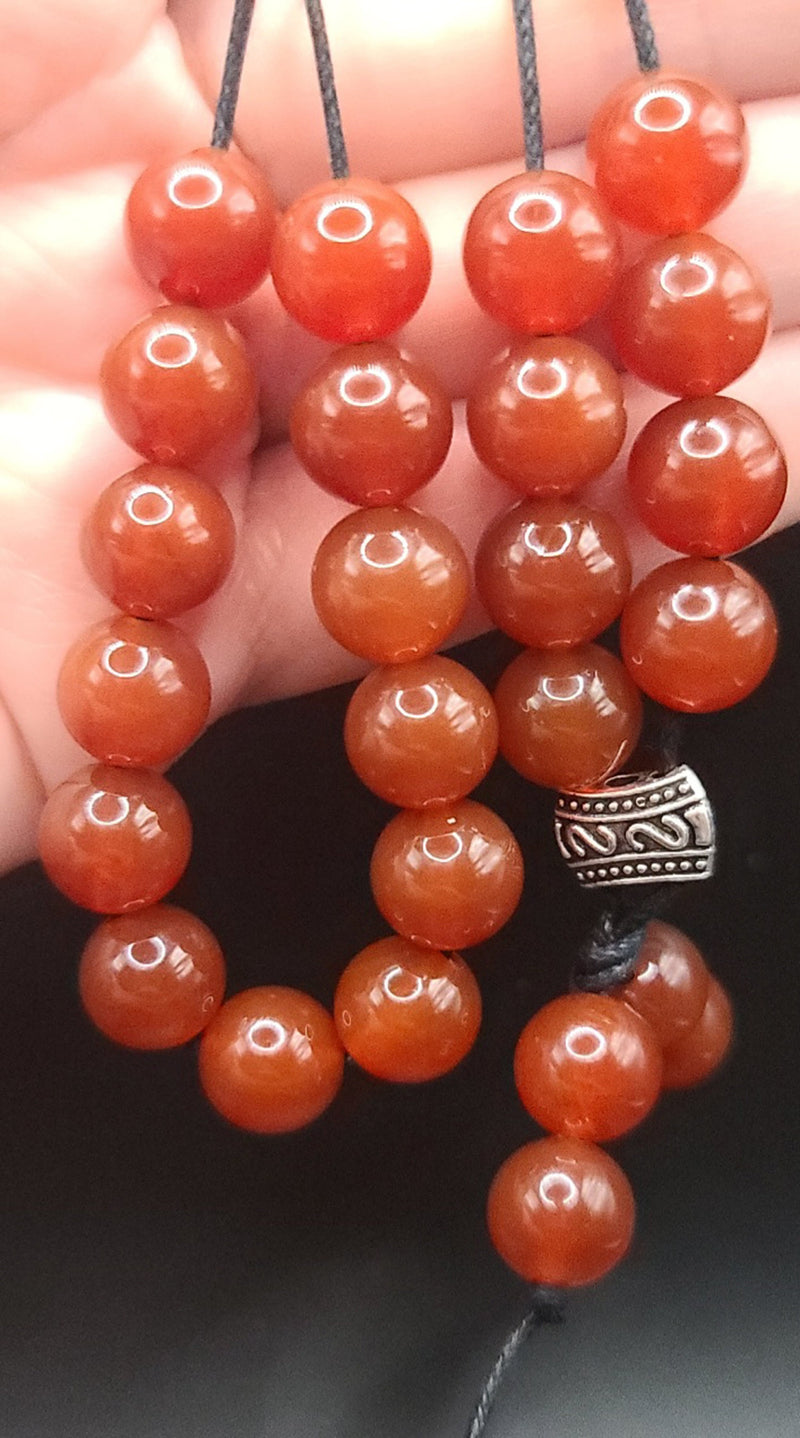 Carnelian Komboloi - Greek Worry Beads