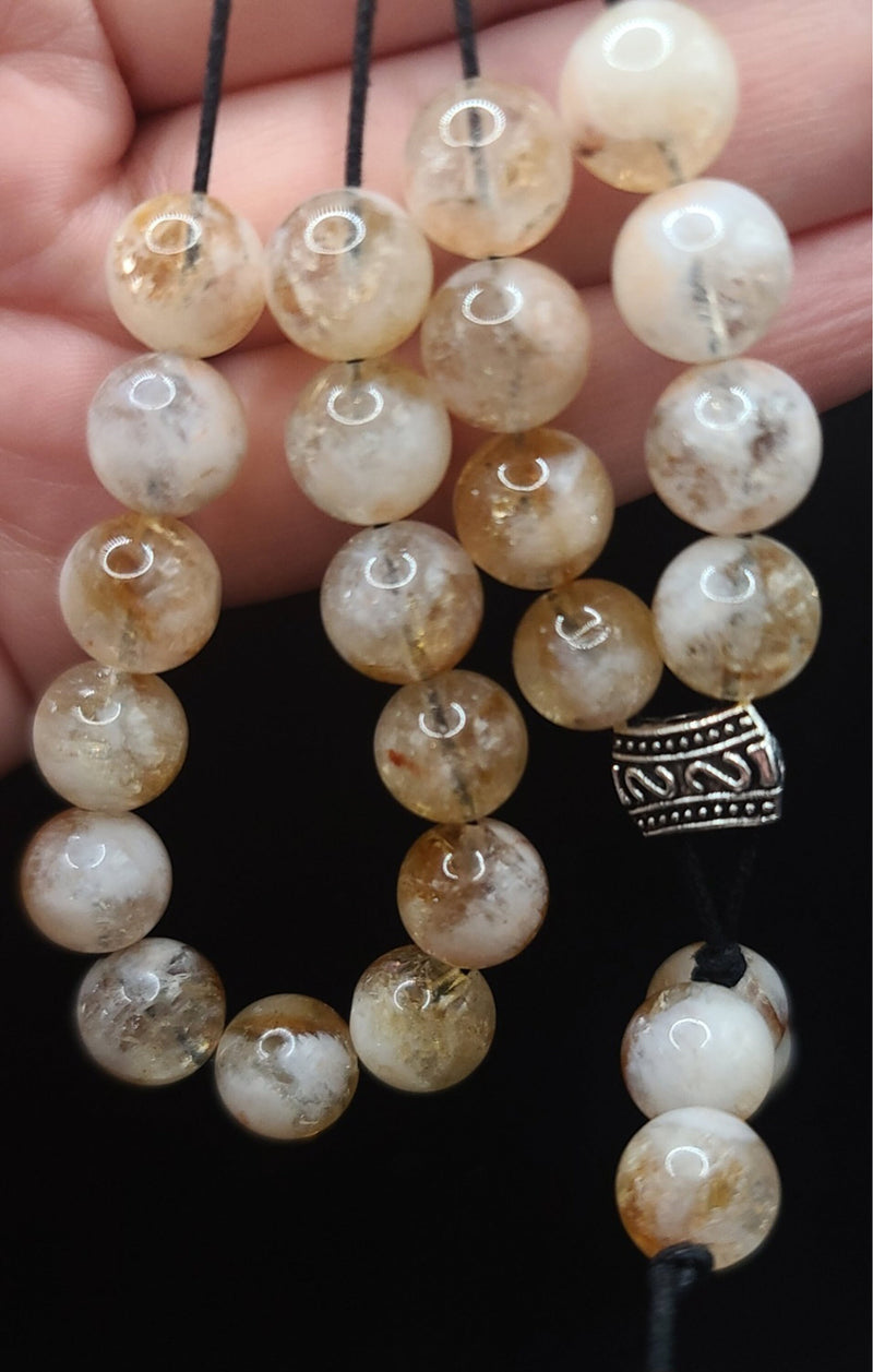 Cloudy Citrine Komboloi - Greek Worry Beads