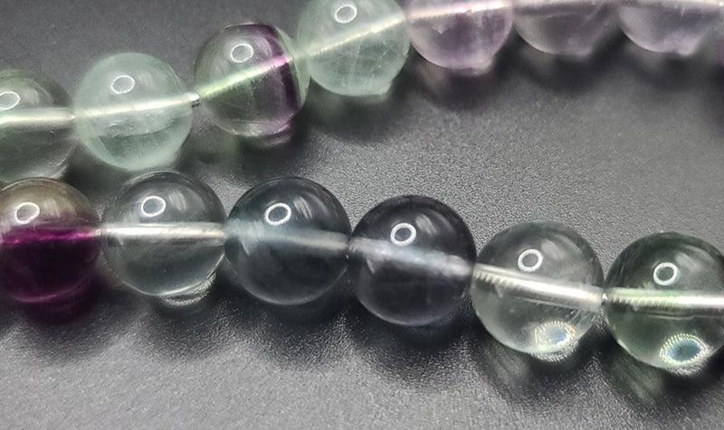 Fluorite on Sterling Silver Komboloi - Greek Worry Beads