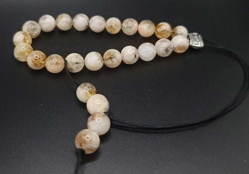 Cloudy Citrine Komboloi - Greek Worry Beads