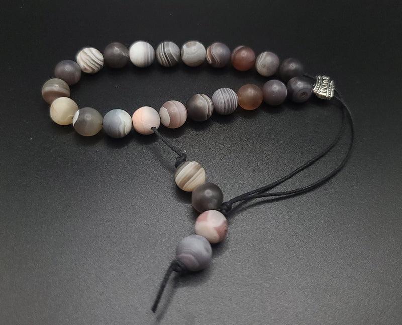 Botswana Agate Komboloi - Greek Worry Beads