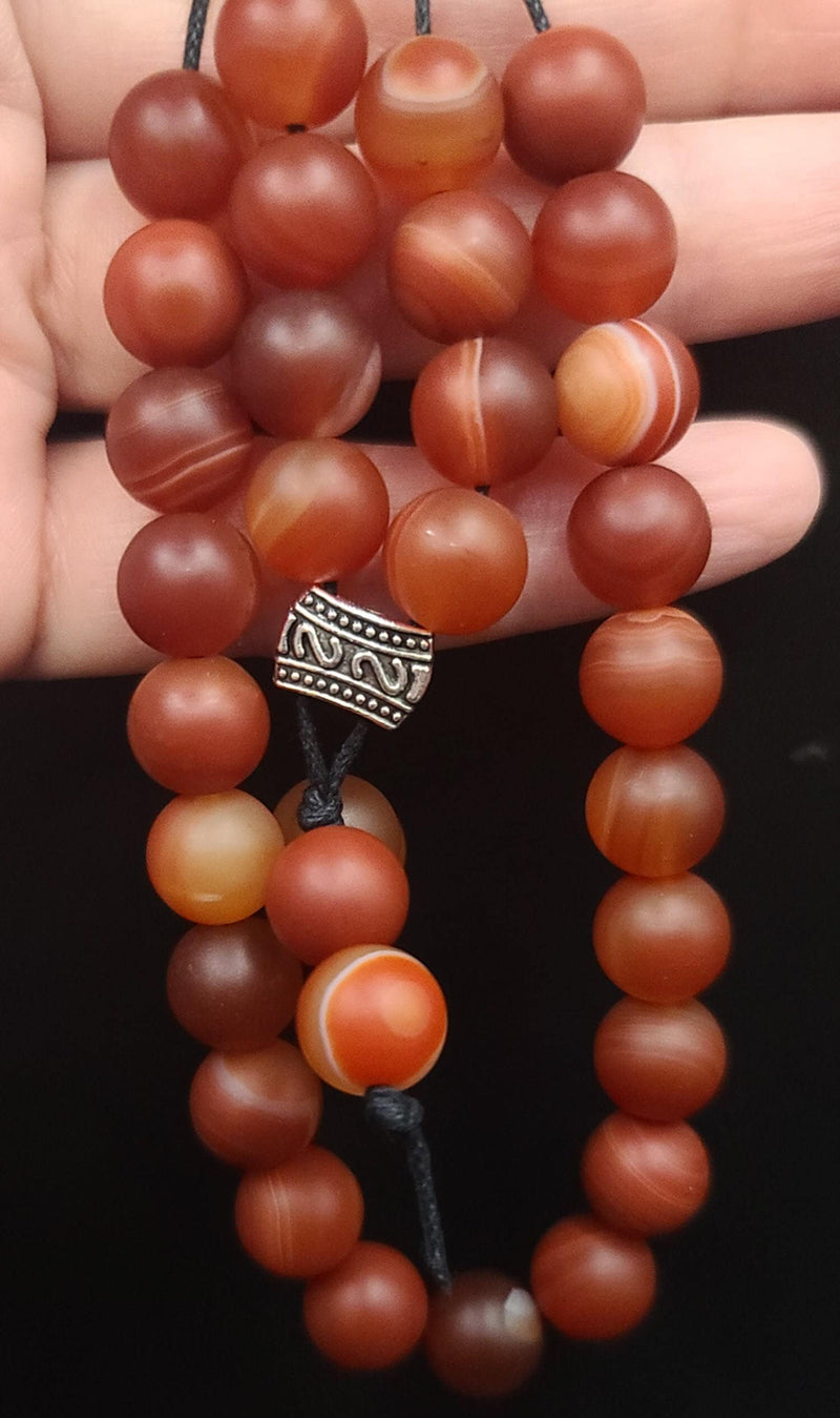 Red Sardonyx Komboloi - Greek Worry Beads