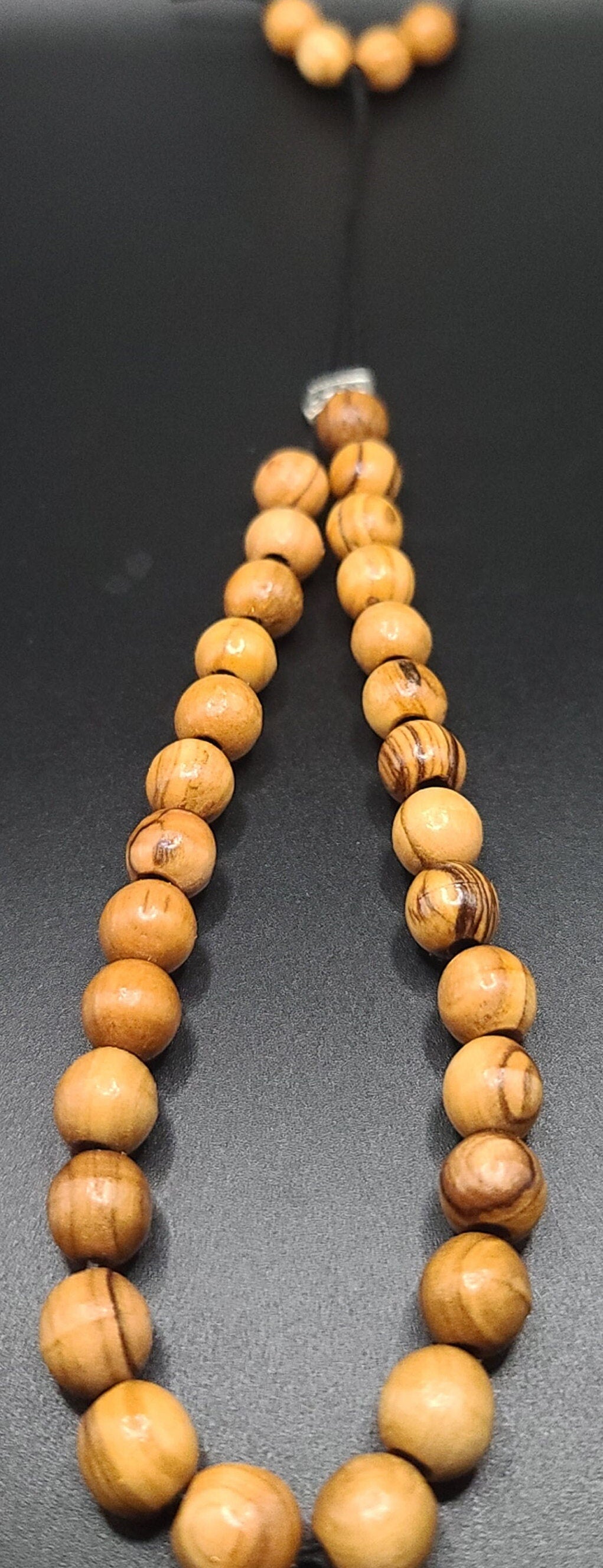 Dark Color Olive Wood Komboloi - Greek Worry Beads