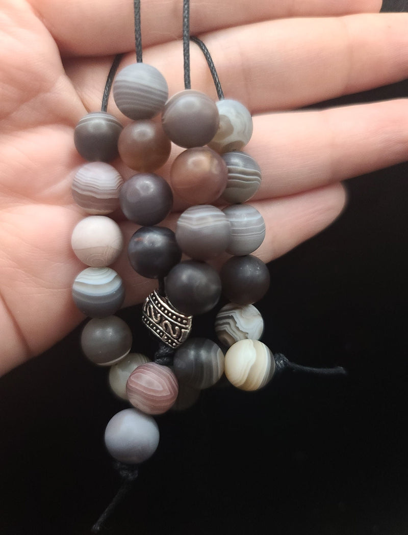 Botswana Agate Komboloi - Greek Worry Beads