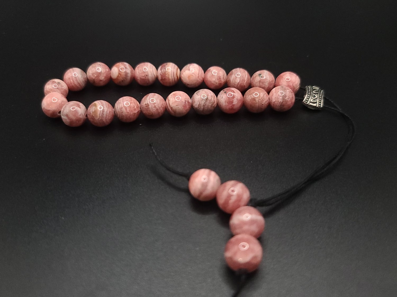 Rhodochrosite Komboloi - Greek Worry Beads