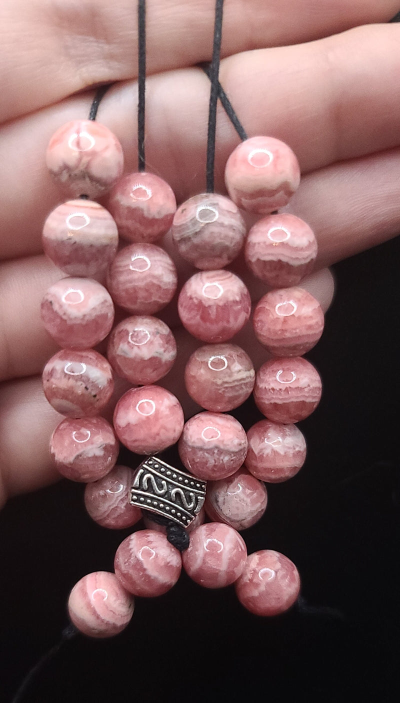 Rhodochrosite Komboloi - Greek Worry Beads