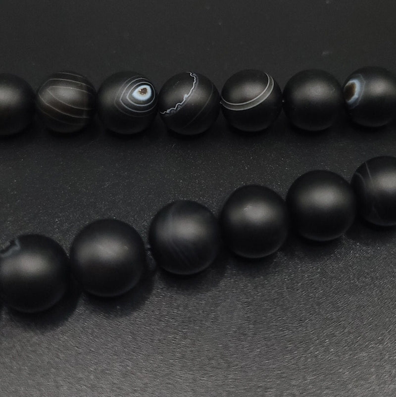 Black Sardonyx Komboloi - Greek Worry Beads