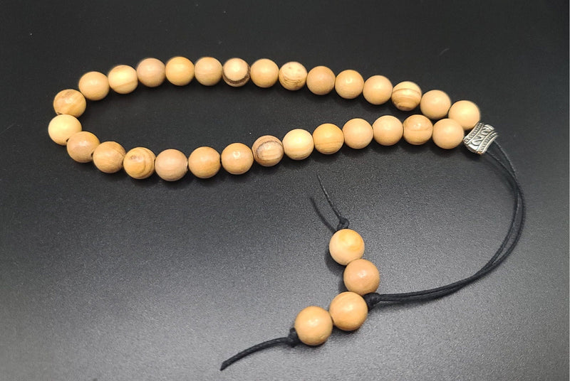 Light Color Olive Wood Komboloi - Greek Worry Beads